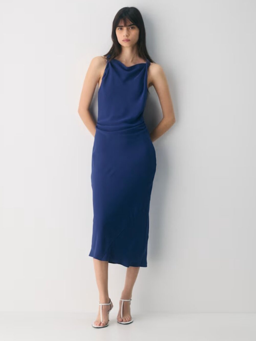 NWT Aritzia BABATON ACCOUNT Dress BYRON BLUE L